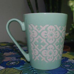 Wax Resist Seafoam Mug